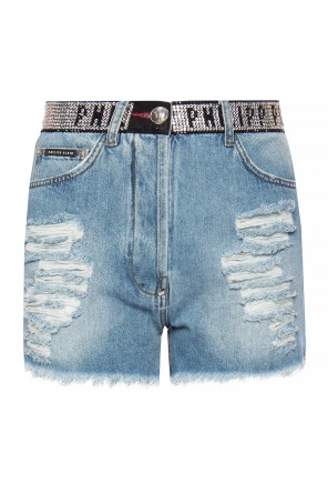 Raw-edge denim shorts, zdjęcie 1 Raw-edge denim shorts od Philipp Plein